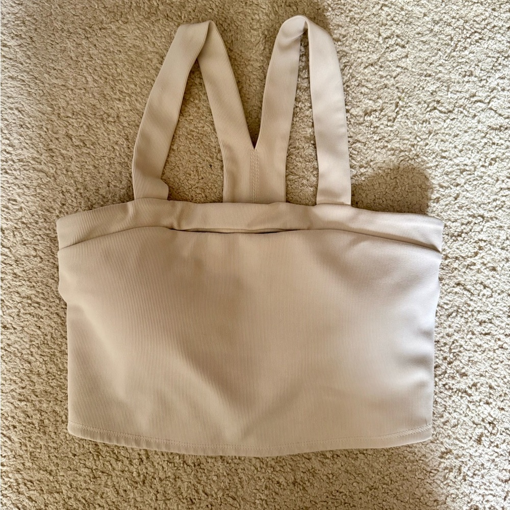 Sincerely Jules Cream Perforated Active Tank
